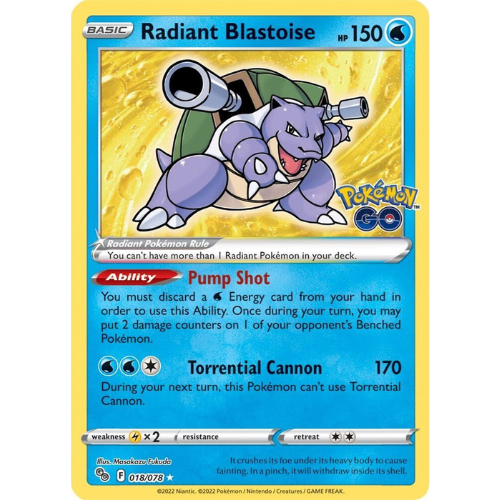 Radiant Blastoise: 018/078 [Pokemon GO] (Pokemon TCG: Singles)